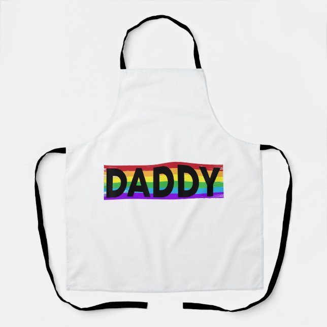 Tablier Funny Pride papa - Fier gay lesbienne Fa Cadeau (Recto)