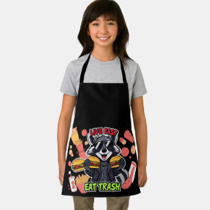 Tablier Funny Raccoon ‘Live Fast Eat Trash’