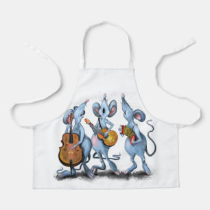 Tablier Funny Romantic Mouse Band - Dessin animal de dessi