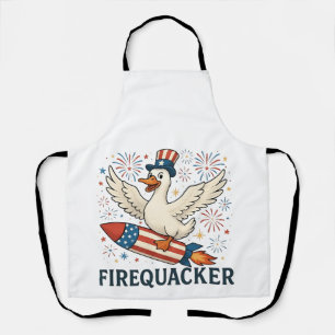Tablier Funny Rubber Duck USA Patriotic Firequacker 4e
