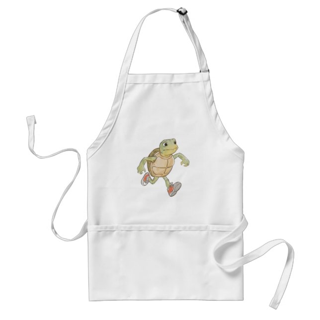 Tablier Funny Running Turtle Cartoon Cooking Apron (Devant)