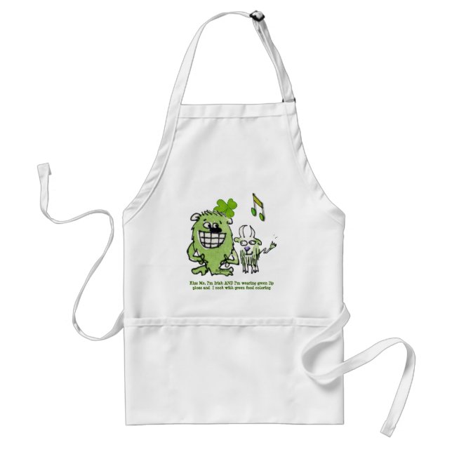 Tablier Funny St. Patricks Day Monsters Cartoon Apron (Devant)