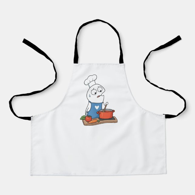 Tablier Funny Stressed Cooking Loop Character Apron (Recto)
