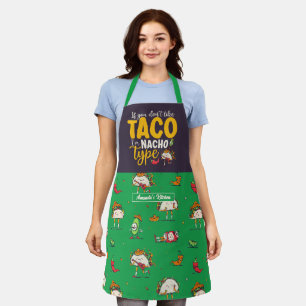Tablier Funny Taco Pun Cinco De Mayo Motif alimentaire mex