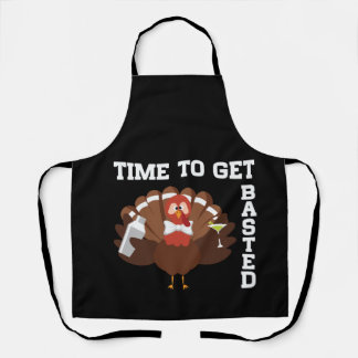 Tablier Funny Turkey Time To Get Basted Thanksgiving