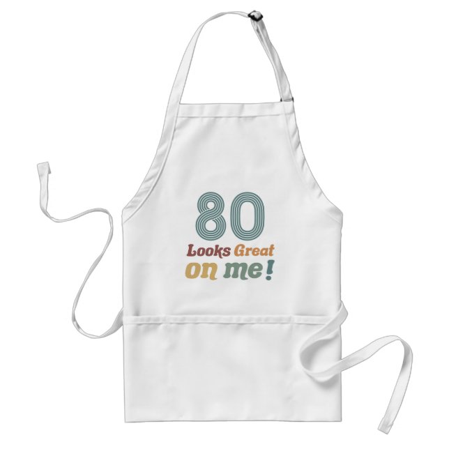 Tablier Funny Vintage 80e anniversaire (Devant)