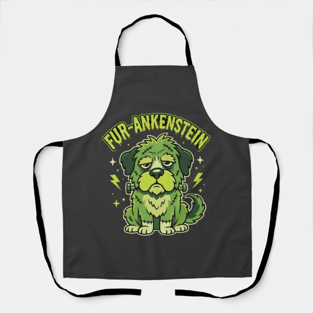 Tablier Fur-Ankenstein Drôle de Frankenstein Chien Hallowe (Recto)