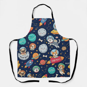 Tablier Fusée Astronaute Chien – Motif Enfants Mig