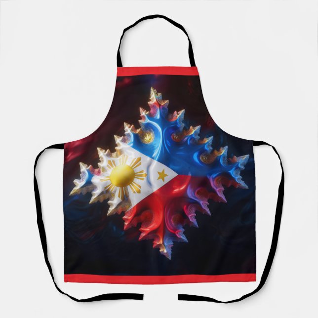 Tablier Fusion Du Drapeau Philippin Et De Mandelbrot Fract (Recto)