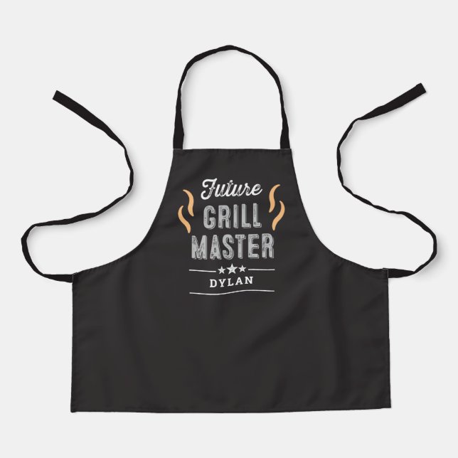 Tablier Futur Grill Master Editable Couleur Apron enfant (Recto)