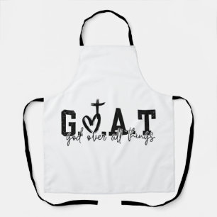 Tablier G.O.A.T Dieu sur toutes les choses Christian Jésus