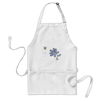 Tablier Gaffez l'abeille et la fleur bleue