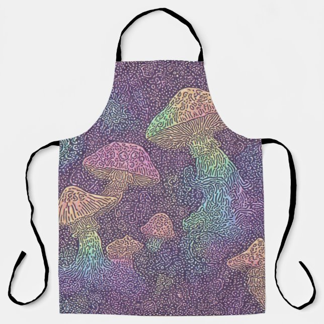 Tablier Galaxie des champignons psychédéliques - Apron (Recto)