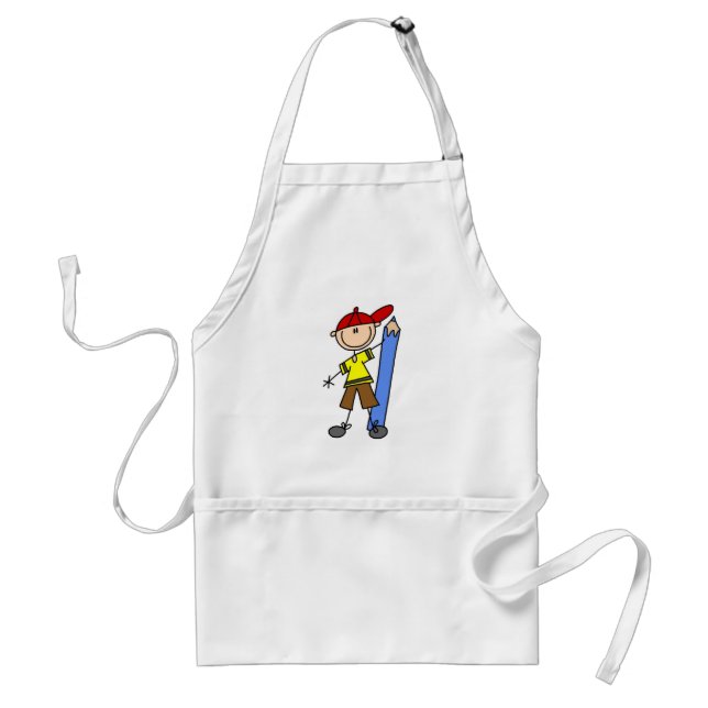 Tablier Garçon Bâton Avec Crayon (Devant)