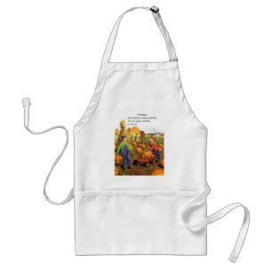Tablier Garçon et fille vintage avec Citrouille