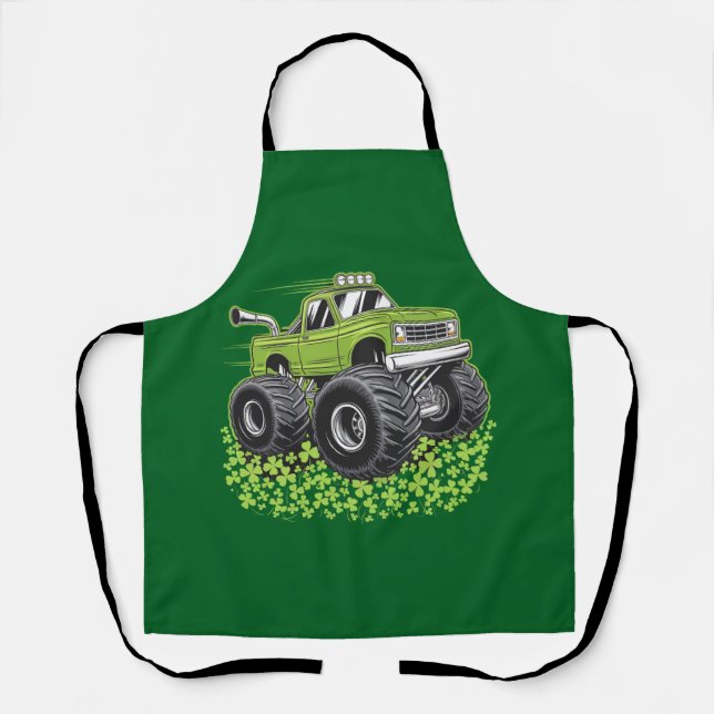 Tablier Garçon Saint-Patrick Enfant Chanceux Camion Monstr (Recto)