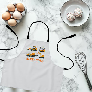 Tablier Garçons Véhicules de construction Apron personnali