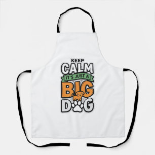 Tablier Garde calme grand chien design vectoriel vintage_1