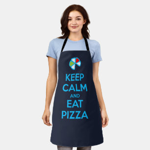 Tablier Gardez votre calme et mangez une pizza 1