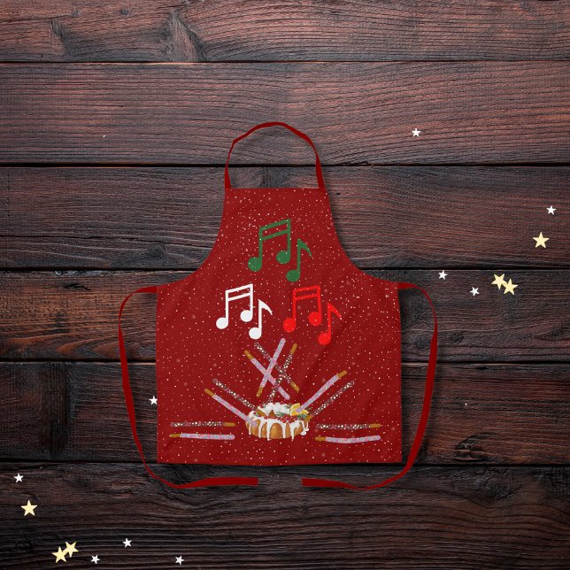 Tablier Gâteau à tambour, bâtons de biscuits et notes de m (Créateur téléchargé)