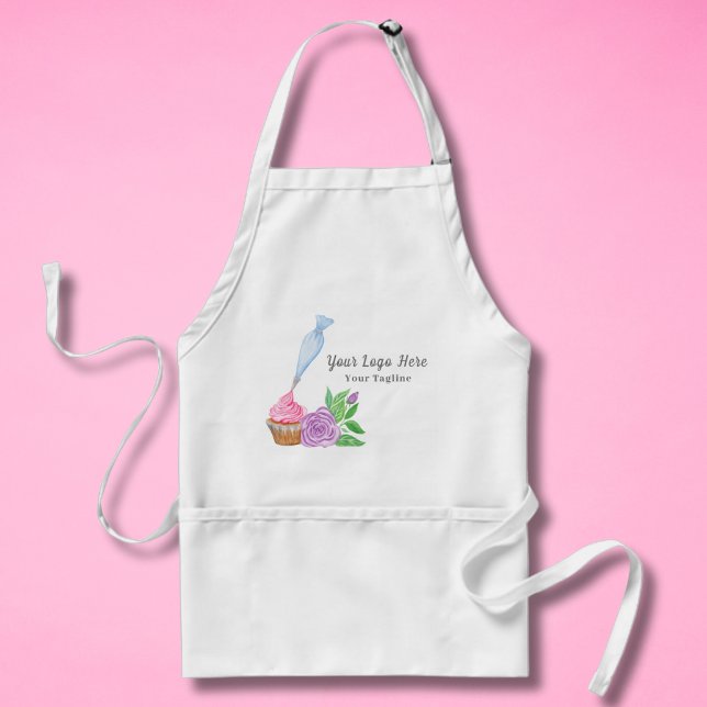 Tablier Gâteau au glaçage aquarelle Boulangerie, Traiteur (Créateur téléchargé)