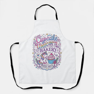 Tablier Gâteau Cupcake Licorne Pâtisserie Licorne Fond Bla