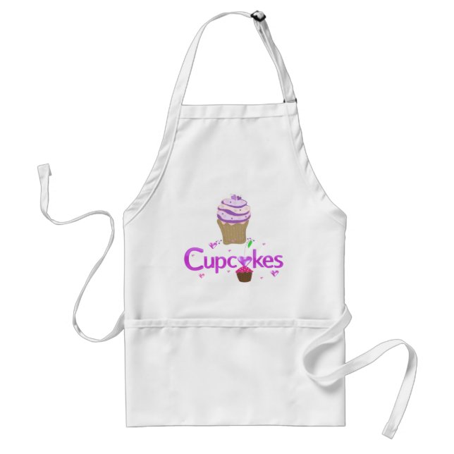 Tablier Gâteau Cupcake Tourbillon Violet (Devant)