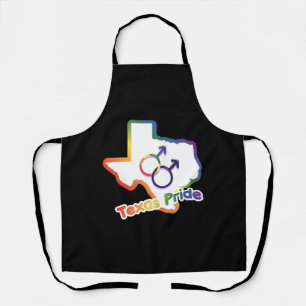 Tablier Gay Love Texas Carte Design pour LGBT+ Texan fier