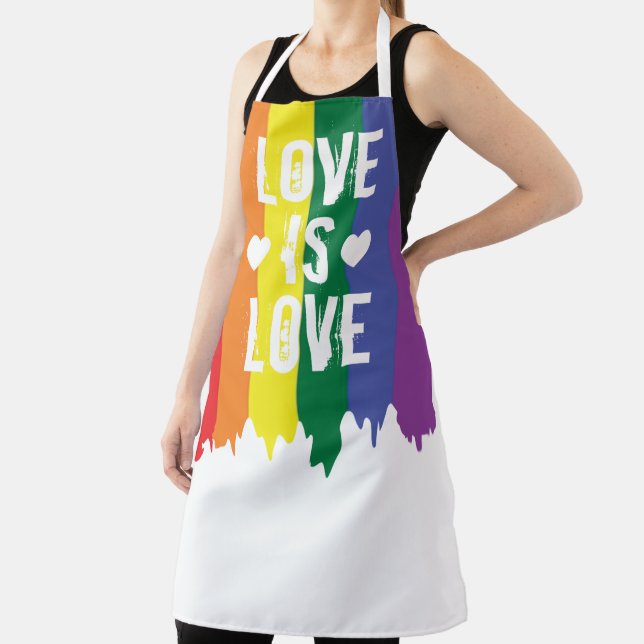 Tablier Gay pride LGBT Rainbow Love Is Love (Insitu)