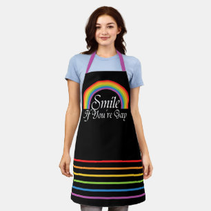 Tablier Gay pride LGBT Rainbow Smile Si Vous Êtes Gay