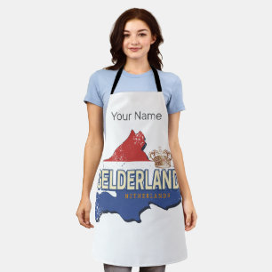Tablier Gelderland Pays-Bas Carte Vintage Souvenir néerlan
