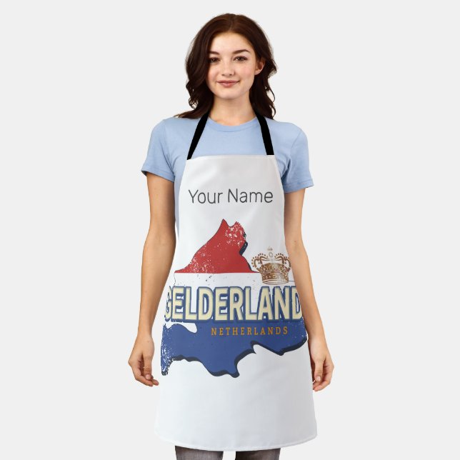 Tablier Gelderland Pays-Bas Carte Vintage Souvenir néerlan (Porté)