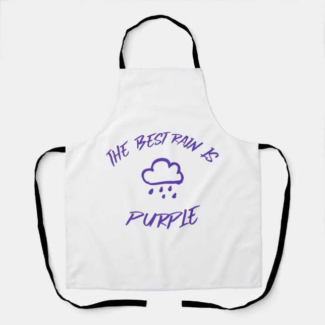 Tablier GenX La meilleure pluie est violette (Recto)