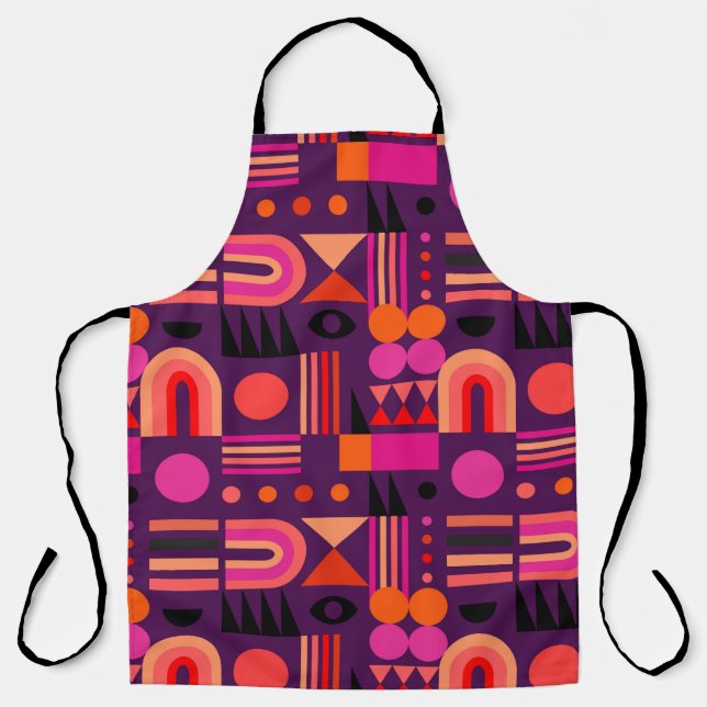 Tablier Geometric abstract seamless pattern with shapes of (Recto)