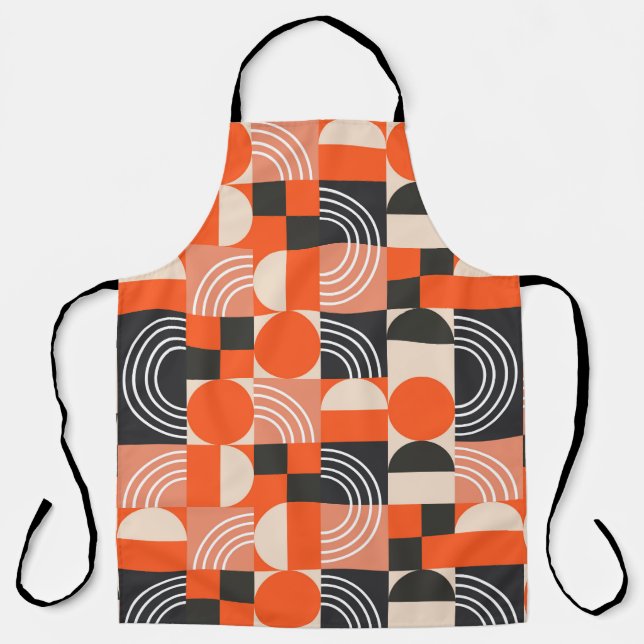 Tablier Geometric pattern in bright color blocks.  (Recto)