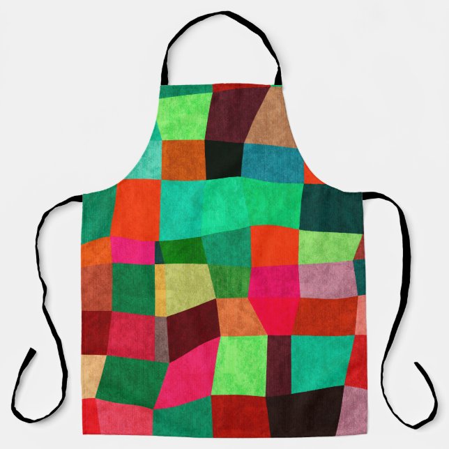 Tablier Géométrique colorée : Texture sans fil Abstraite (Recto)