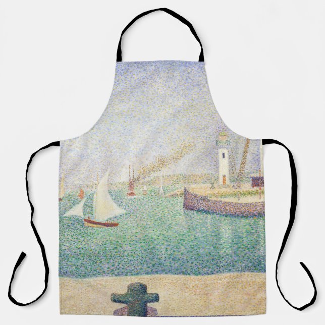 Tablier Georges Seurat - Entrée du port d'Honfleur (Recto)