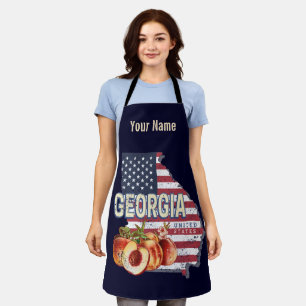 Tablier Géorgie États-Unis Retro State Carte Vintage USA