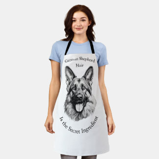 Tablier German Shepherd Hair the Secret Ingredient Apron
