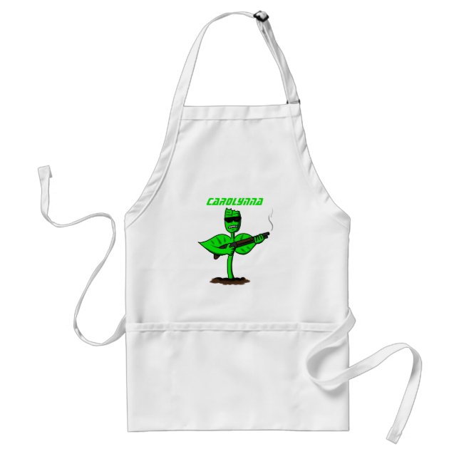 Tablier Germinator cyborg plante dessin humoristique (Devant)
