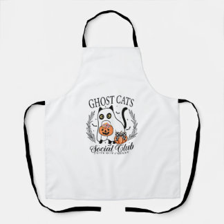 Tablier Ghost Cats Social Club Funny Automne Chat d'automn