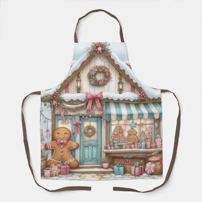Tablier Gingerbread Bakery House Cutting Board (Recto)
