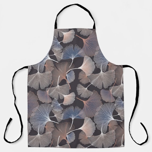 Tablier Ginkgo feuilles : élégant motif naturel. (Recto)