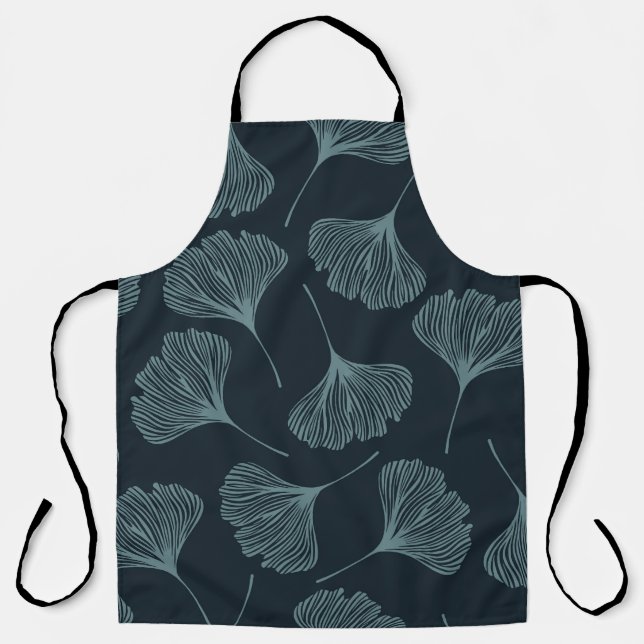 Tablier Ginkgo Feuilles : Elégant Motif sans Seamless. (Recto)