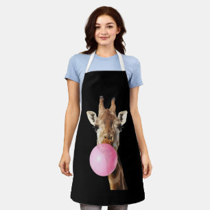 Tablier Girafe Bubble Gum Rose Mignon Amoureux Des Animaux