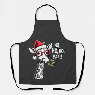 Tablier Girafe Mignonne Avec Chapeau De Père Noël Joyeux N
