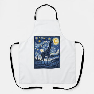 Tablier Girafe Nuit Étoilée Vintage