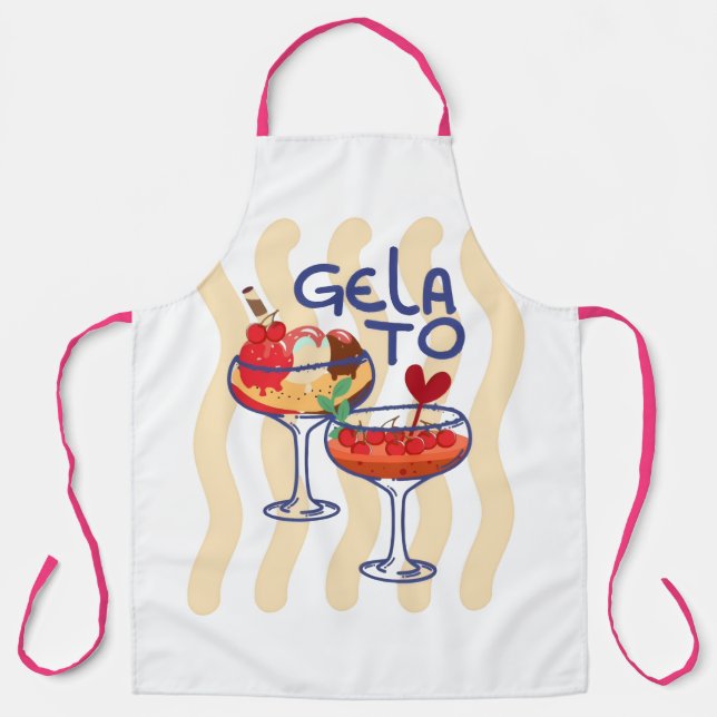 Tablier 🍦 GLACE – Graphisme Rétro Mignon de Glace (Recto)