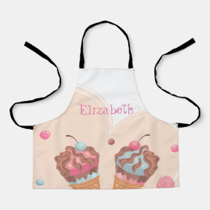Tablier Glaces adorables personnalisées