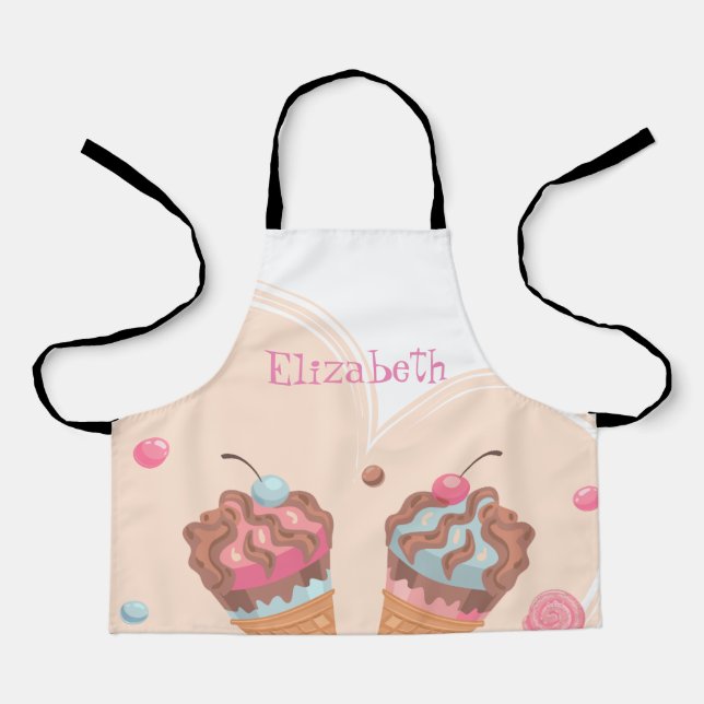 Tablier Glaces adorables personnalisées (Recto)